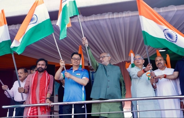 স্বাধীনতা দিবসের প্রাক্কালে সাংসদদের বাইক র্যালি, সূচনা উপরাষ্ট্রপতির