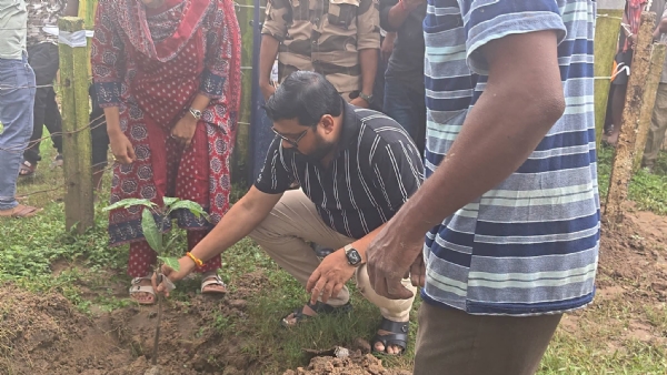 বৃক্ষরোপণ করছেন বিমান ঘোষ বৃক্ষরোপণ করছেন বিমান ঘোষ