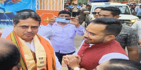 তারকেশ্বরে ত্রিপুরার মুখ্যমন্ত্রী মানিক সাহা