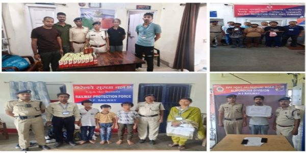 ১৫টি অভিযানে সামগ্রী পুনরুদ্ধার, যাত্রীদের সহায়তা প্রদান এনএফ রেলের অদীন আরপিএফ-এর