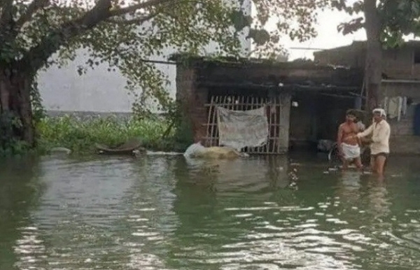 কোসীর বন্যায় বিপর্যস্ত রংরা, স্টেশন-বাঁধে আশ্রয় মানুষের