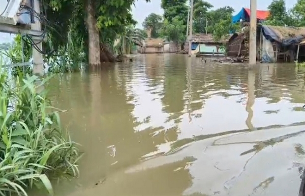 নবগছিয়ায় বন্যার আশঙ্কা, বিপদসীমার ওপরে গঙ্গা
