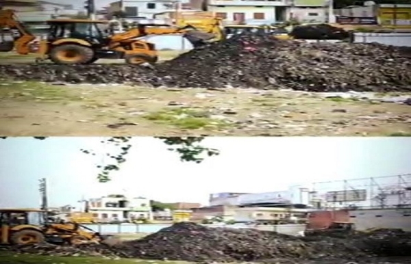 বারাণসীতে সরকারি পুকুরের এক বিঘা জমি দখলমুক্ত