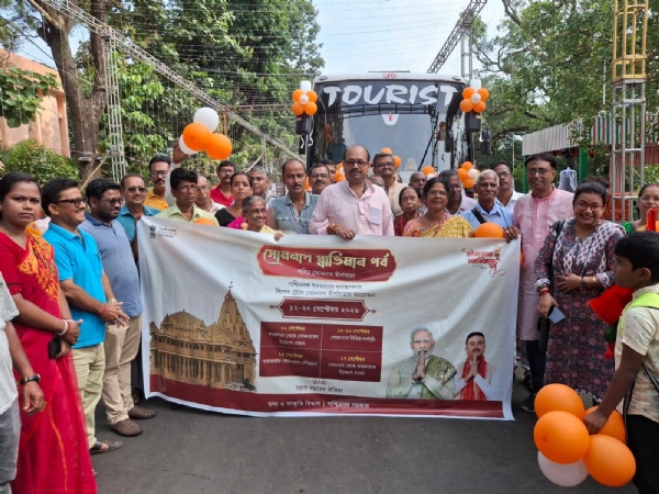 সোমনাথ স্বাভিমান পর্ব উপলক্ষে চন্দননগর থেকে পবিত্র তীর্থযাত্রার শুভ সূচনা