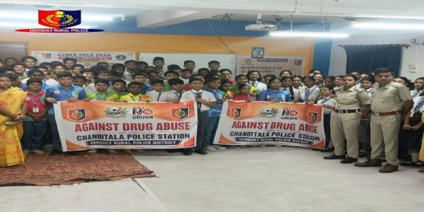 মাদকবিরোধী সচেতনতা প্রচারে চণ্ডীতলা থানার উদ্যোগ, স্কুল পড়ুয়াদের নিয়ে কর্মসূচি