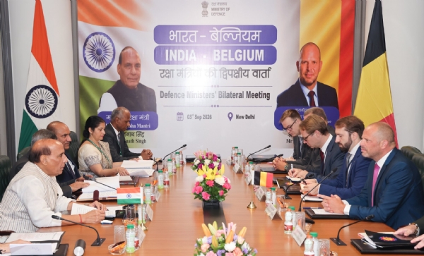 বেলজিয়ামের প্রতিরক্ষা মন্ত্রীর সঙ্গে প্রতিনিধি পর্যায়ের বৈঠক রাজনাথের
